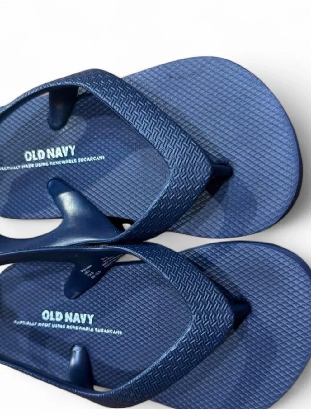 Old Navy Toddler Dark Blue Textured Flip Flops